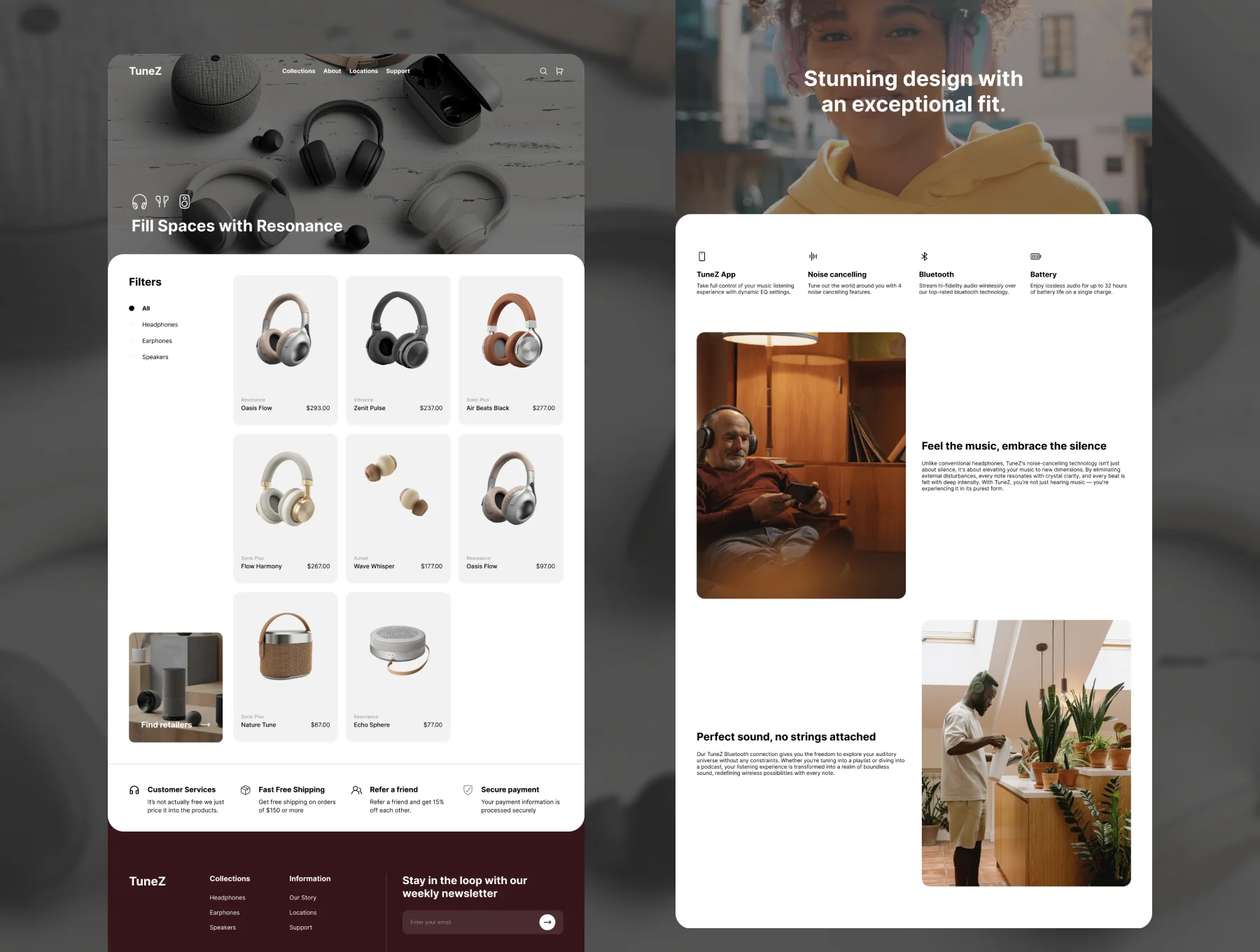 Tunez - Ecommerce Framer Template 3