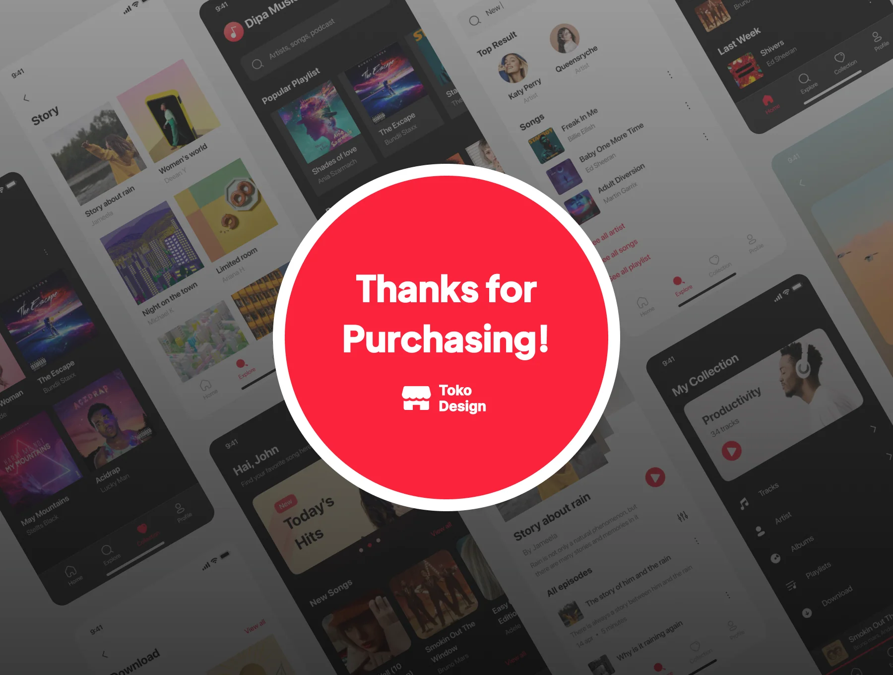 Tunify - Music Streaming App UI Kit 6
