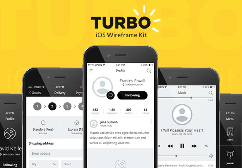 Turbo iOS Wireframe Kit