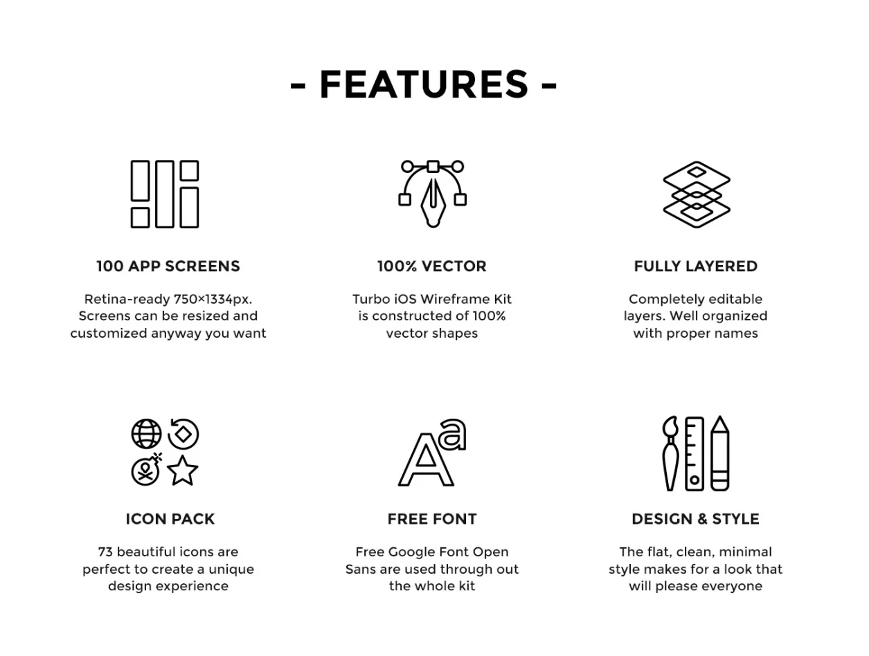 Turbo iOS Wireframe Kit 2
