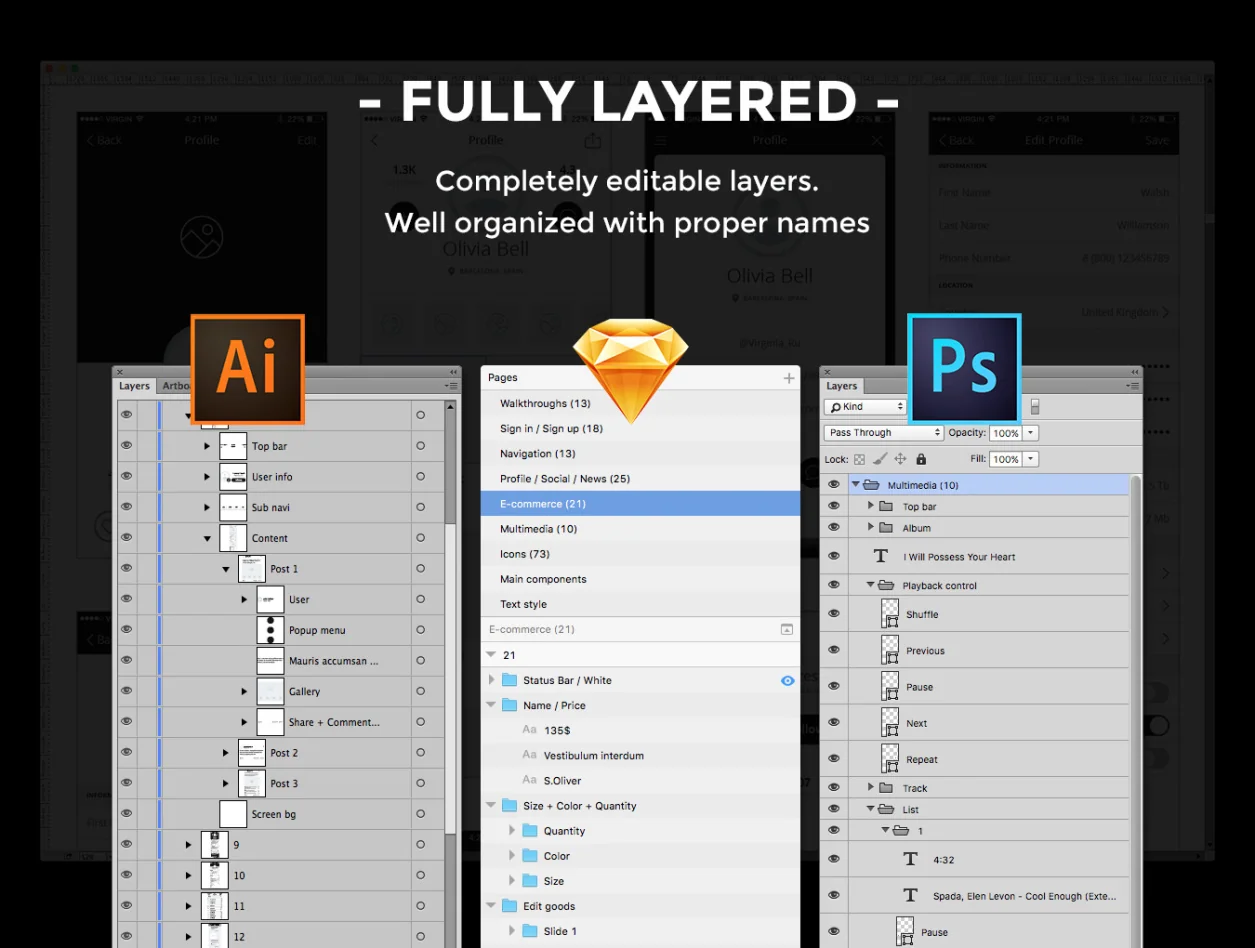 Turbo iOS Wireframe Kit 3