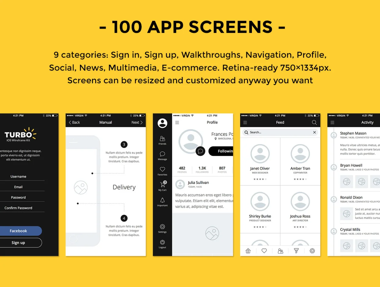 Turbo iOS Wireframe Kit 5