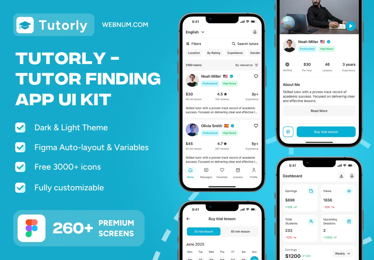 Tutorly - Tutor Finding App Ui Kit