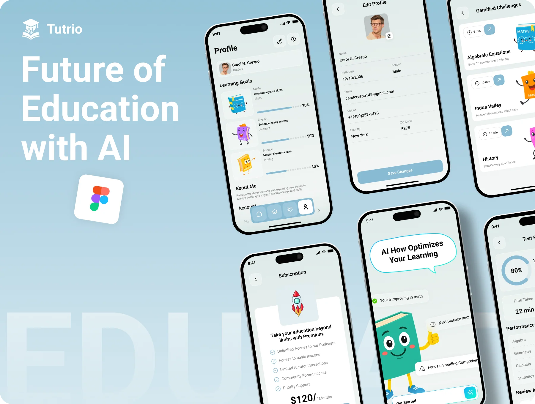 Tutrio | AI Education App UI Kit for Figma 9