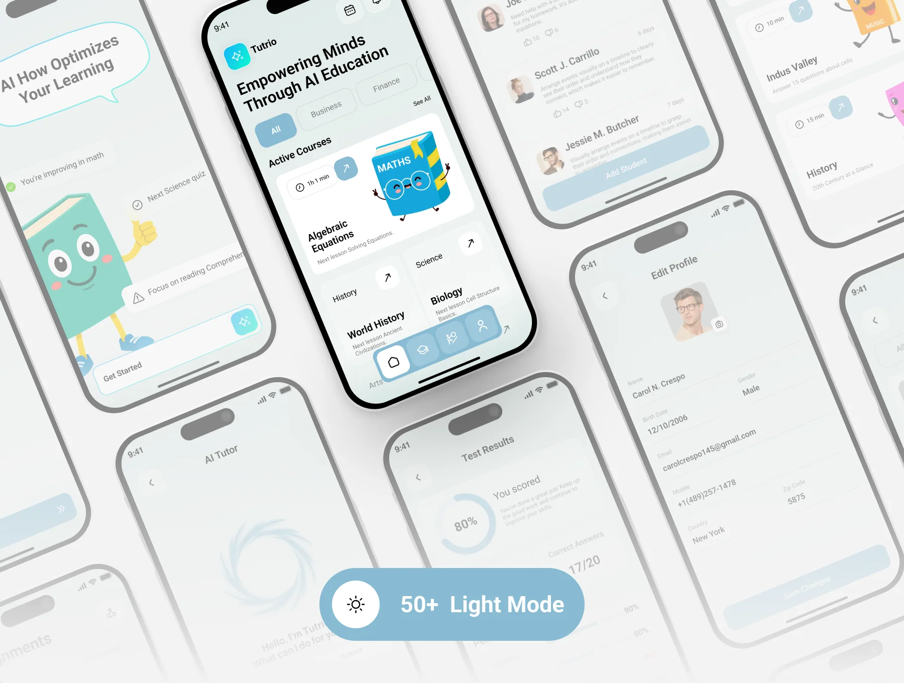 Tutrio | AI Education App UI Kit for Figma 3