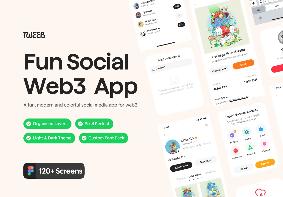 Tweeb - Web3 Social App UI Kit