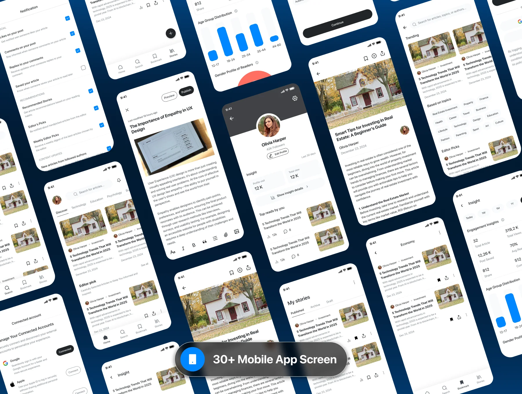 Typora - Modern Blog App UI KIT 3
