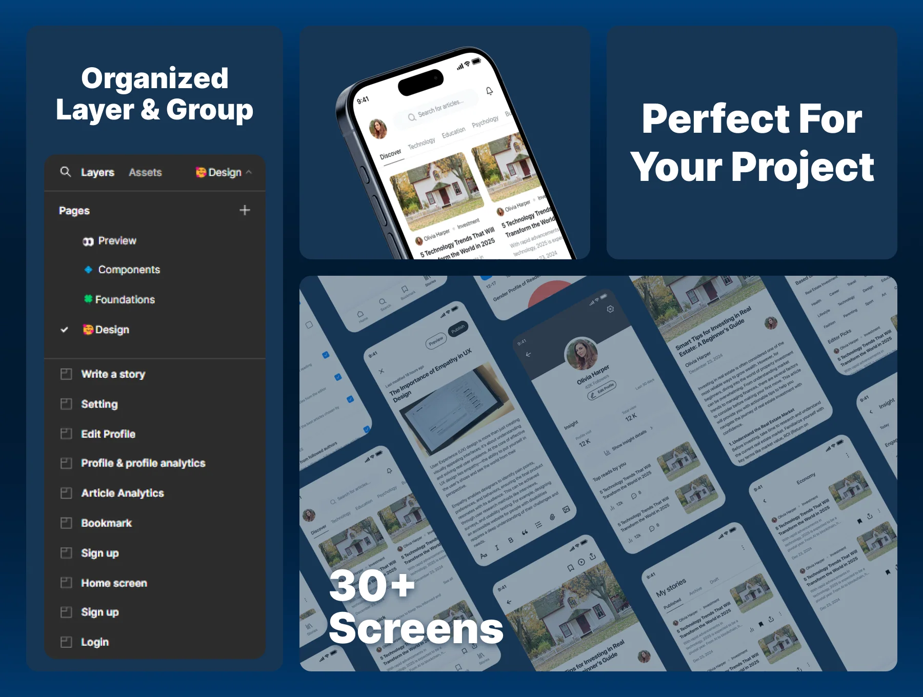 Typora - Modern Blog App UI KIT 5