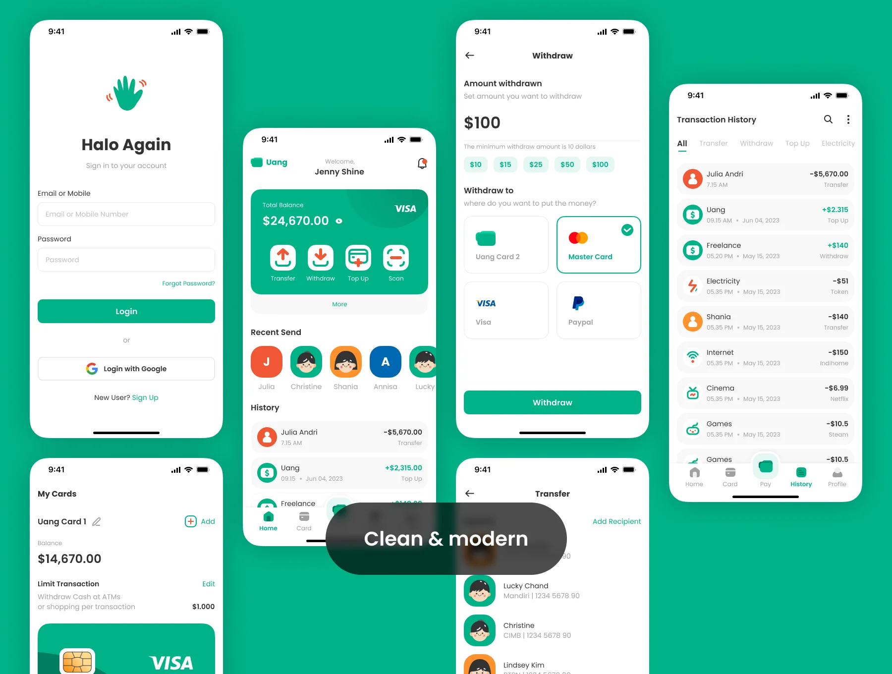 Uang - Mobile Banking App UI Kit 6
