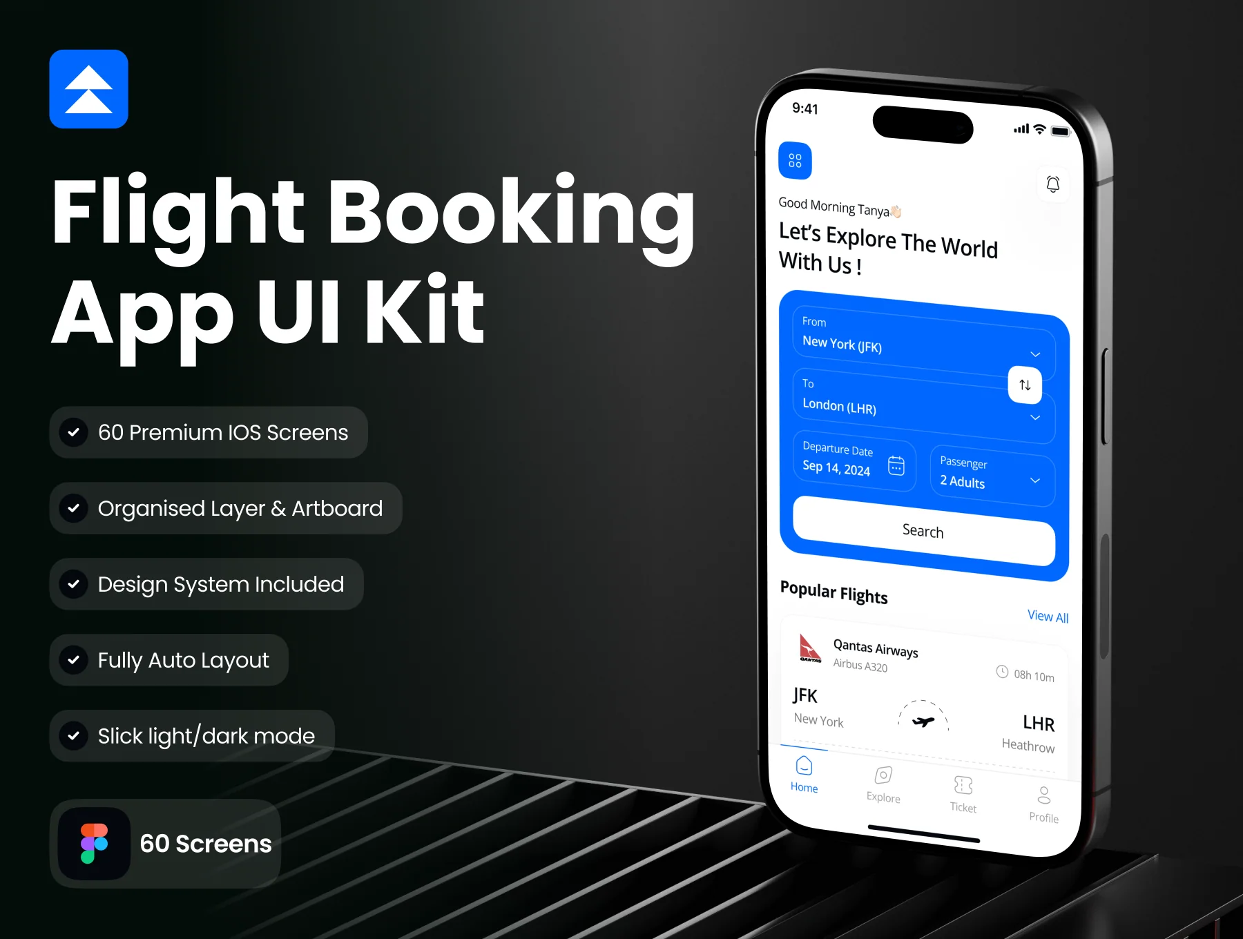 Udaan - Flight Booking App UI Kit