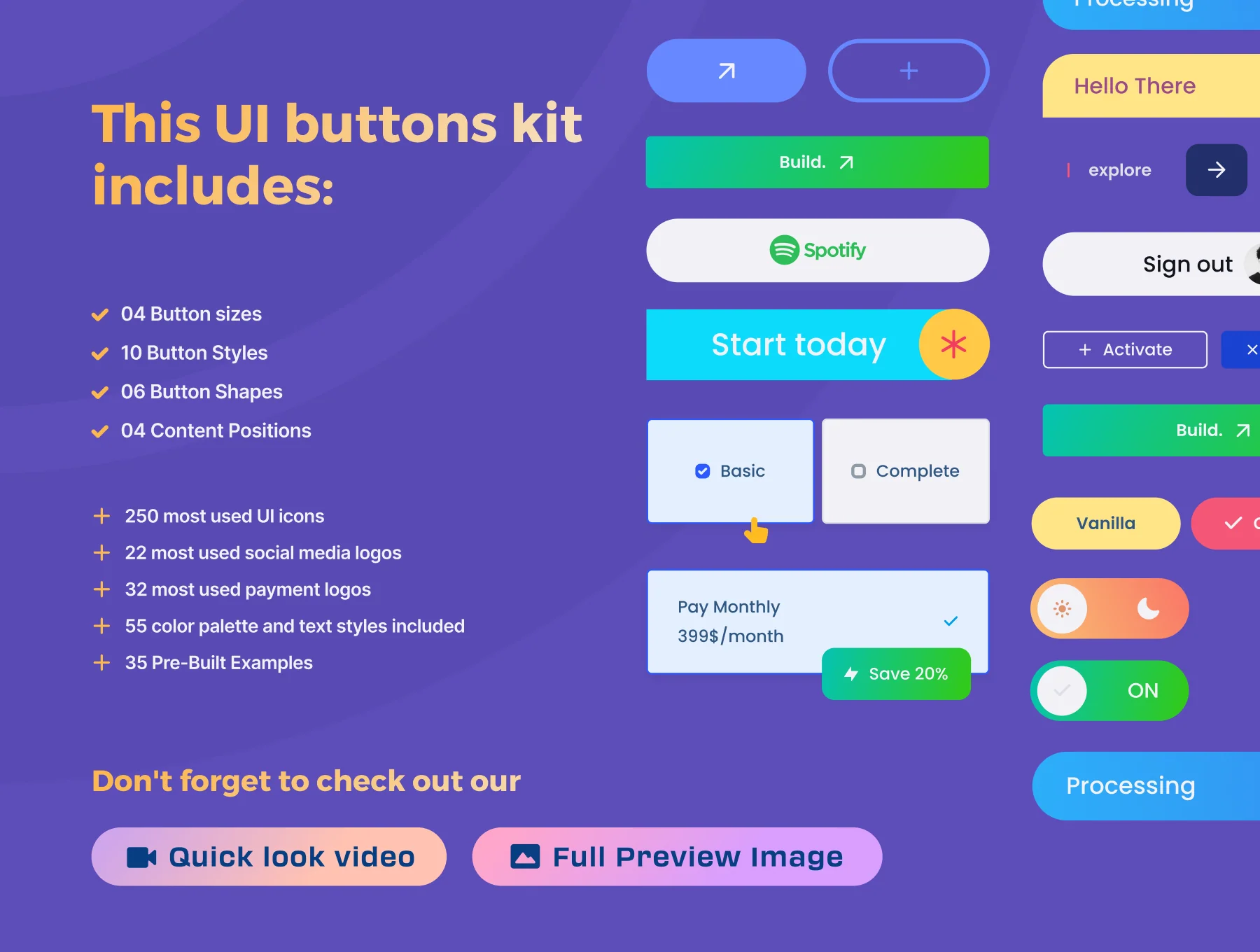 UI Buttons Kit For Figma 2
