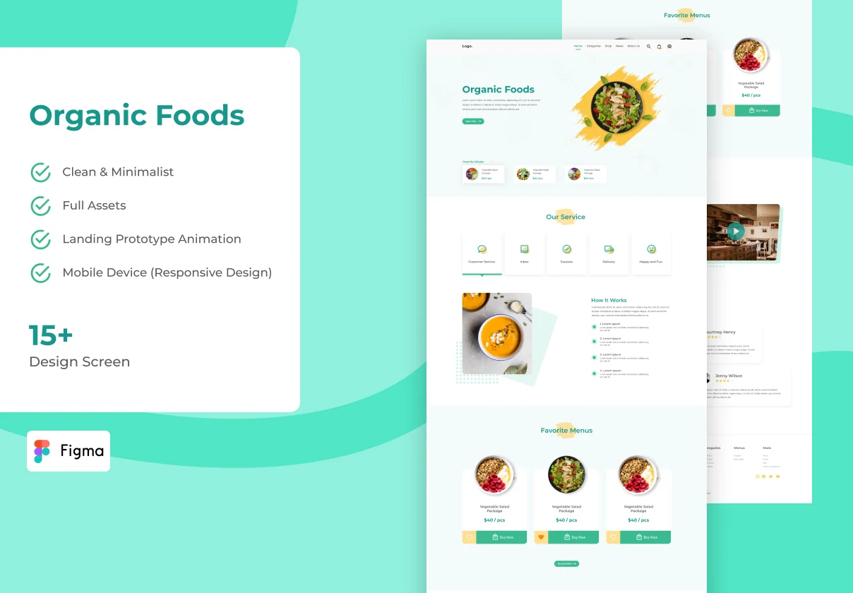 UI Design Organic Food