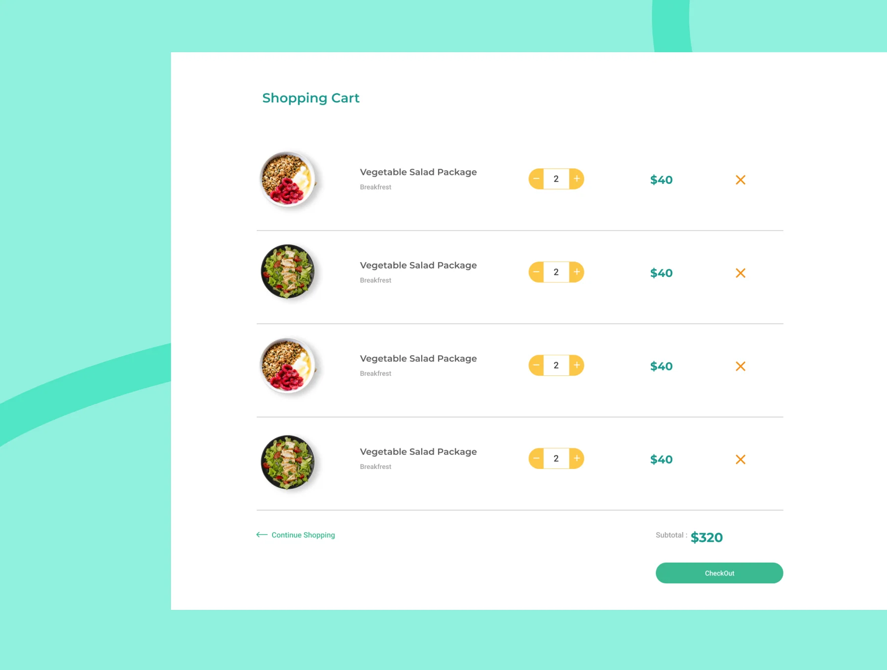 UI Design Organic Food 4