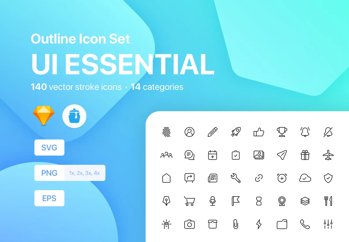 UI Essential - Outline Icon Set