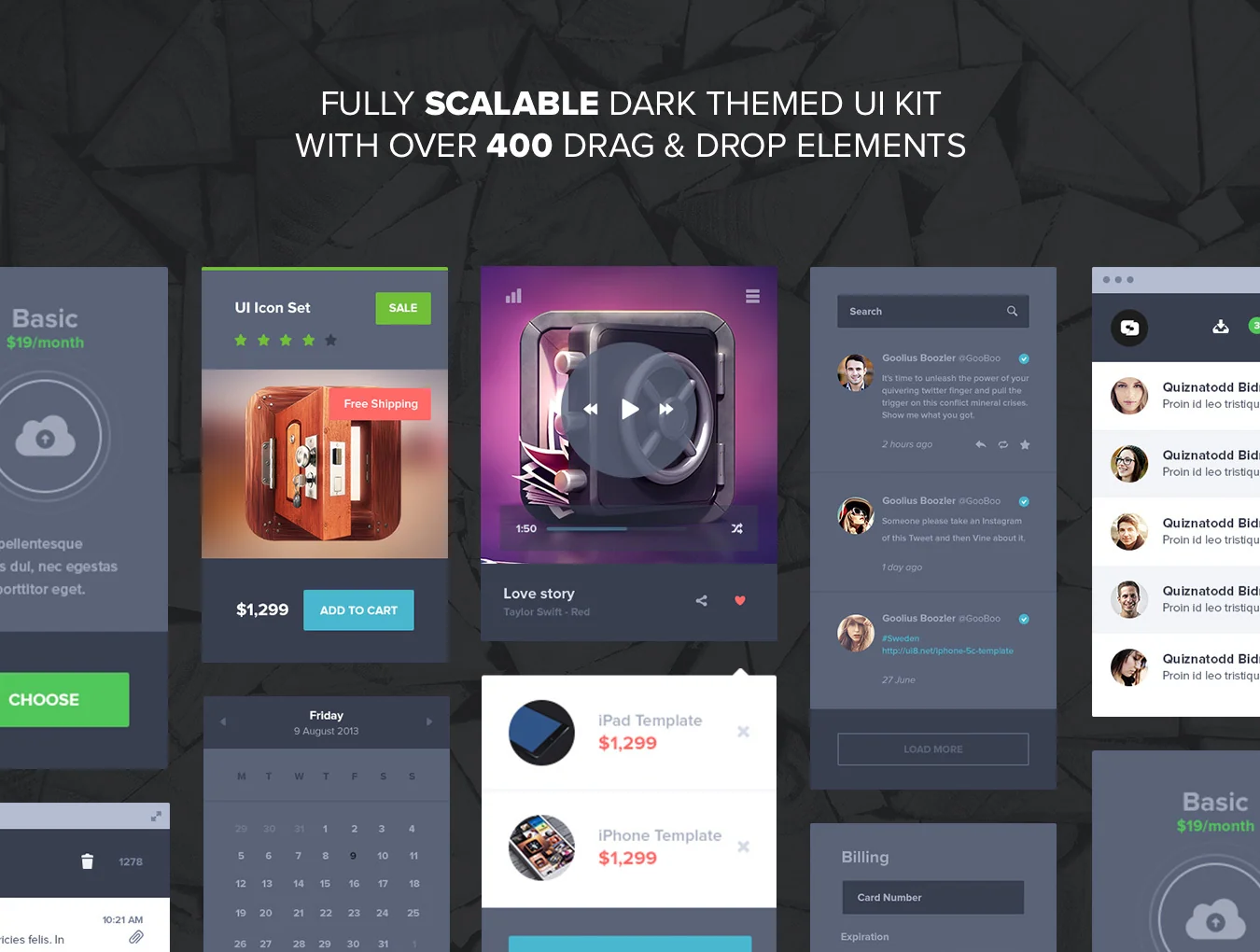 UI Kit - Dark