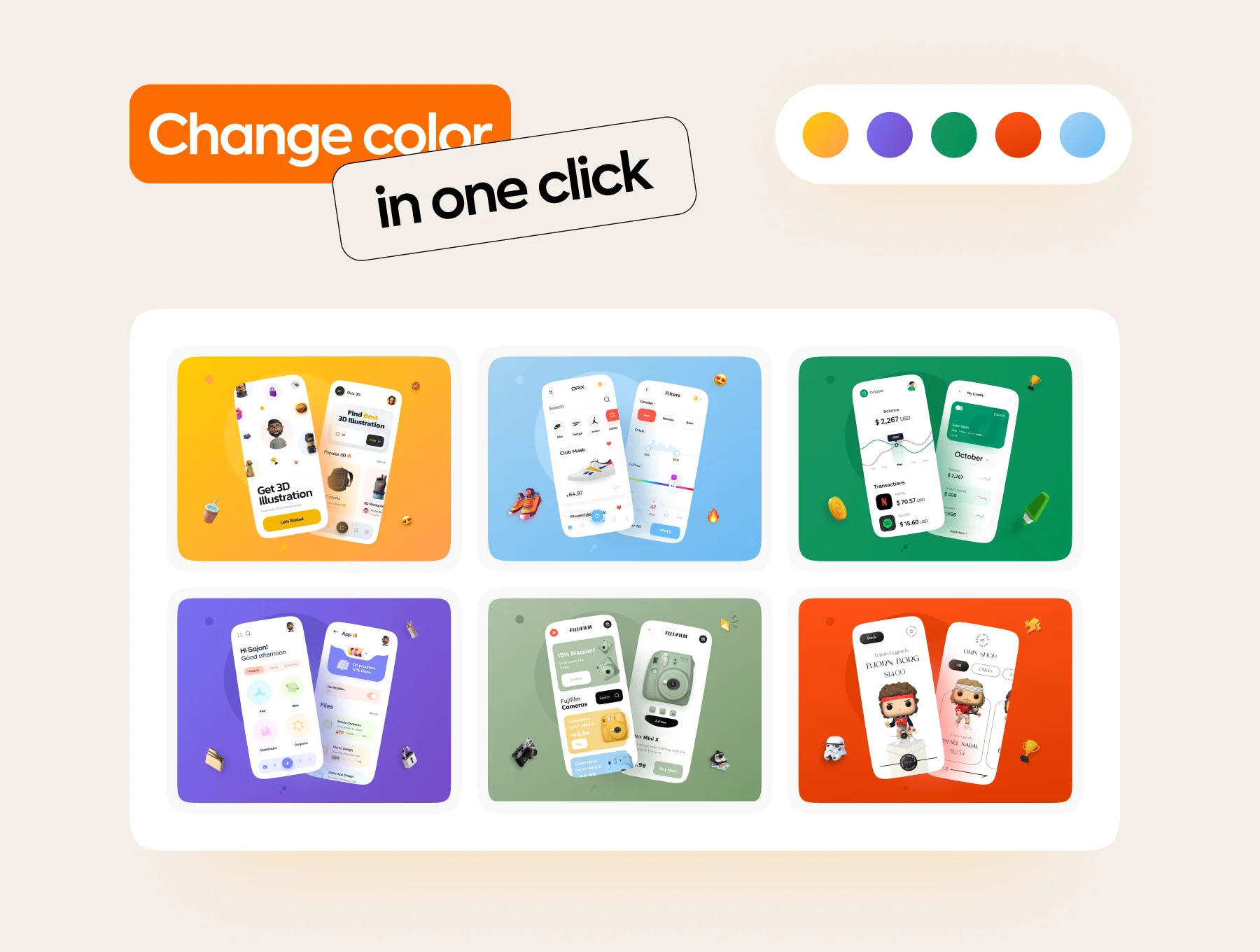 Sajon UI Mockup Kit 5
