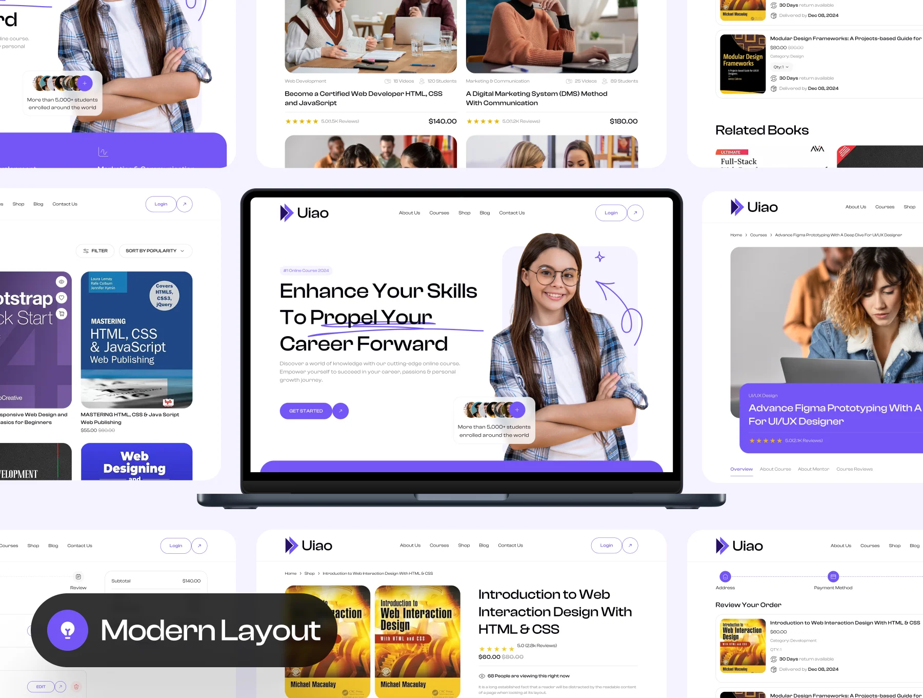 Uiao - Elearning Online Course Website UI Kit 3
