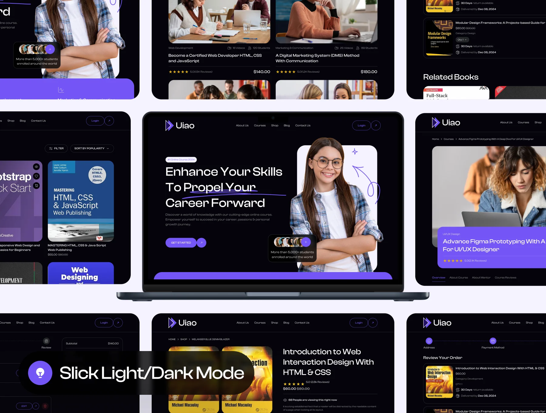 Uiao - Elearning Online Course Website UI Kit 4
