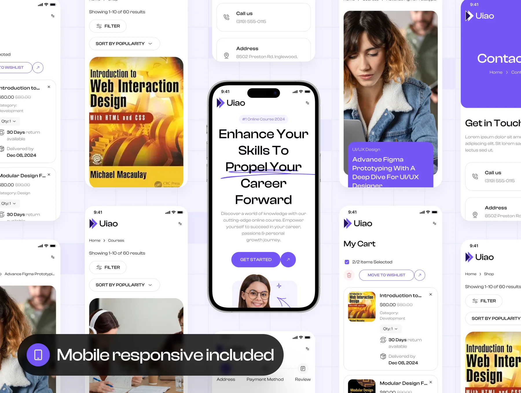 Uiao - Elearning Online Course Website UI Kit 7