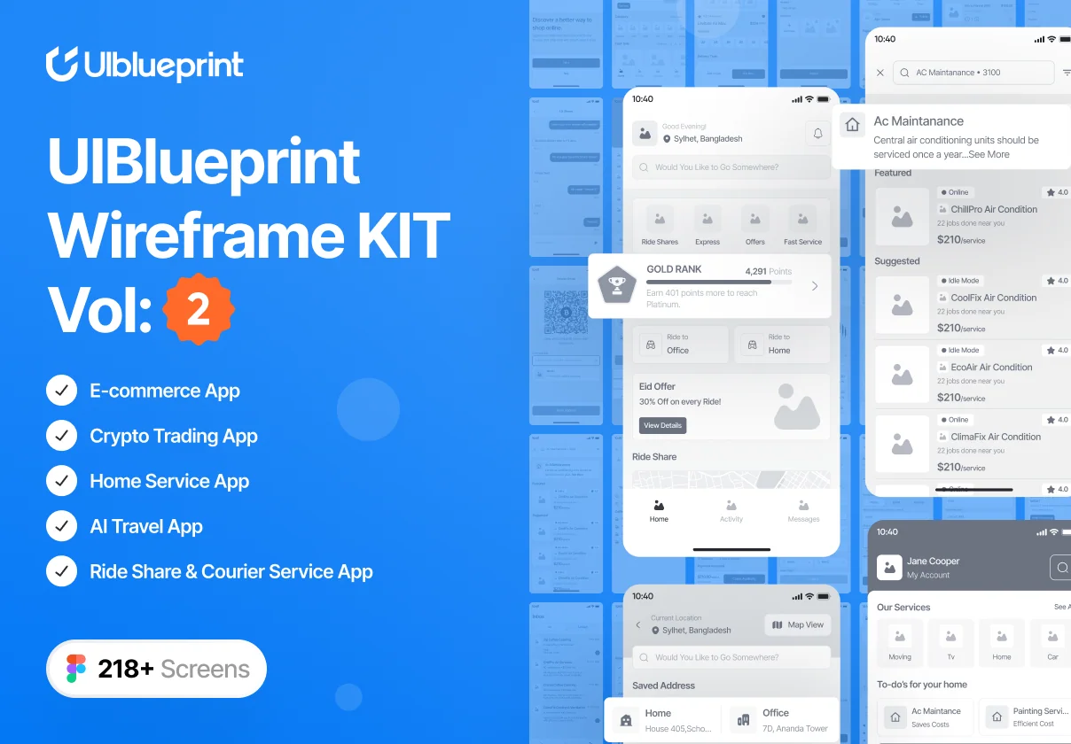 UIblueprint Wireframe Kit (Volume - 2)