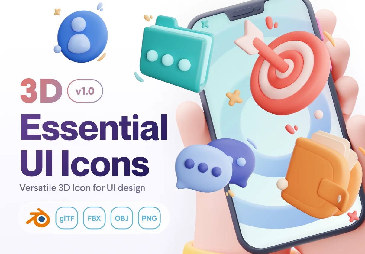 UIcons - General UI 3D Icon Set