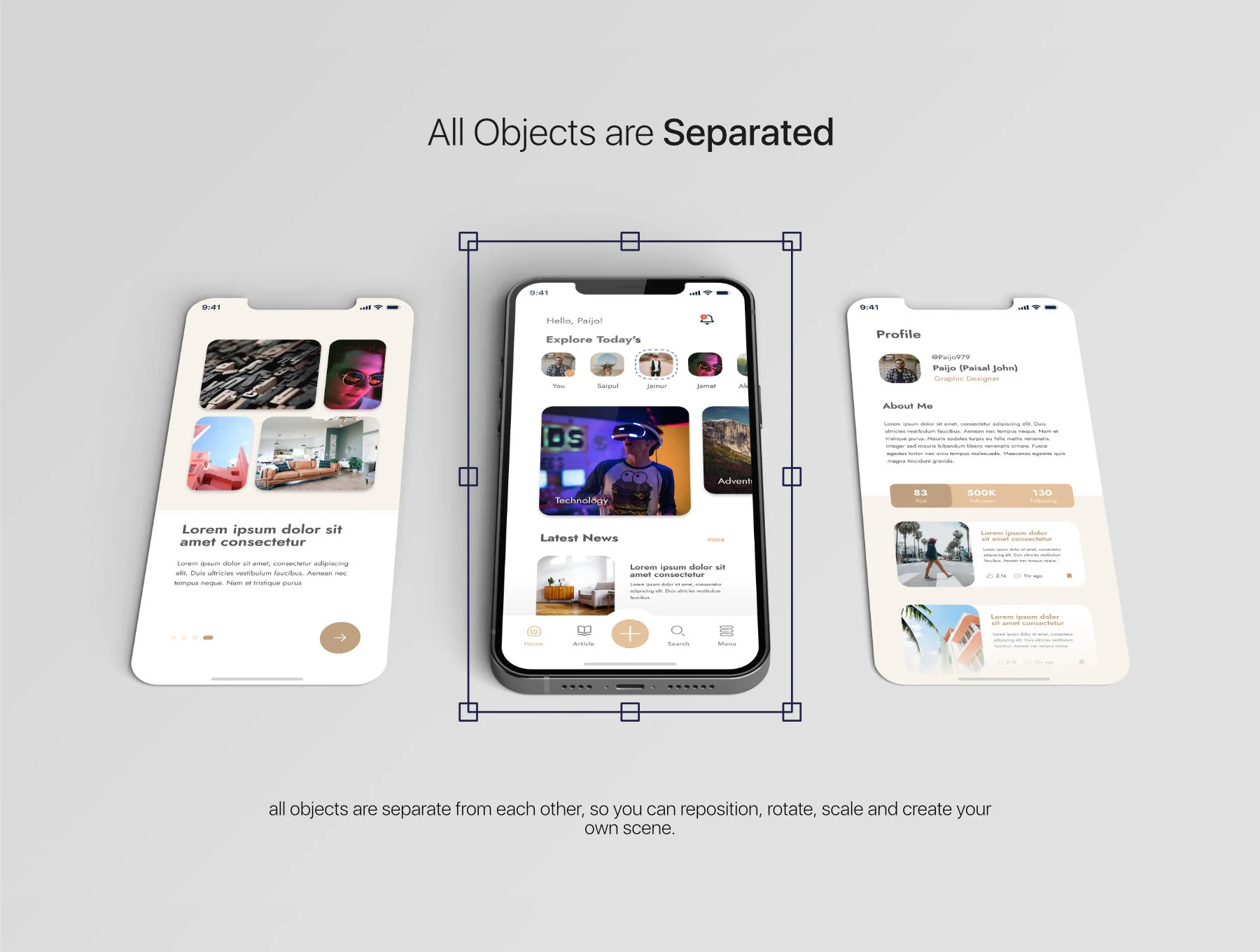 UI/UX App Presentation - Phone & Notebook Mockup 2