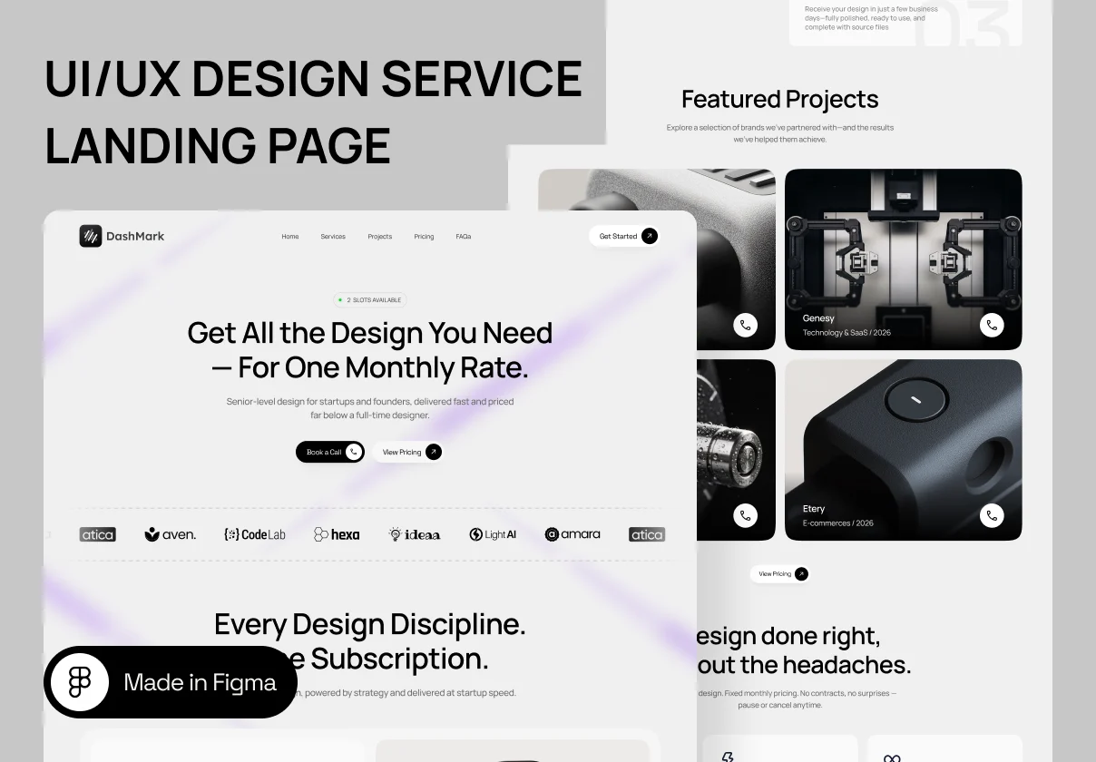 UI/UX DESIGN SERVICE LANDING PAGE