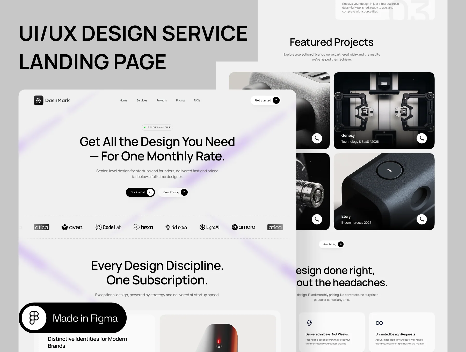 UI/UX DESIGN SERVICE LANDING PAGE