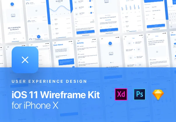 UIXO iOS 11 Wireframe Kit