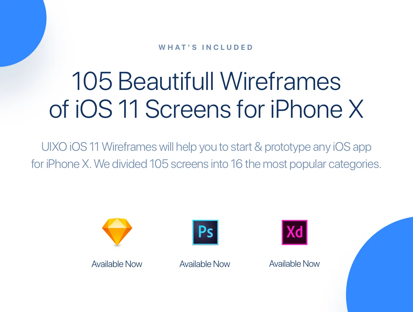 UIXO iOS 11 Wireframe Kit