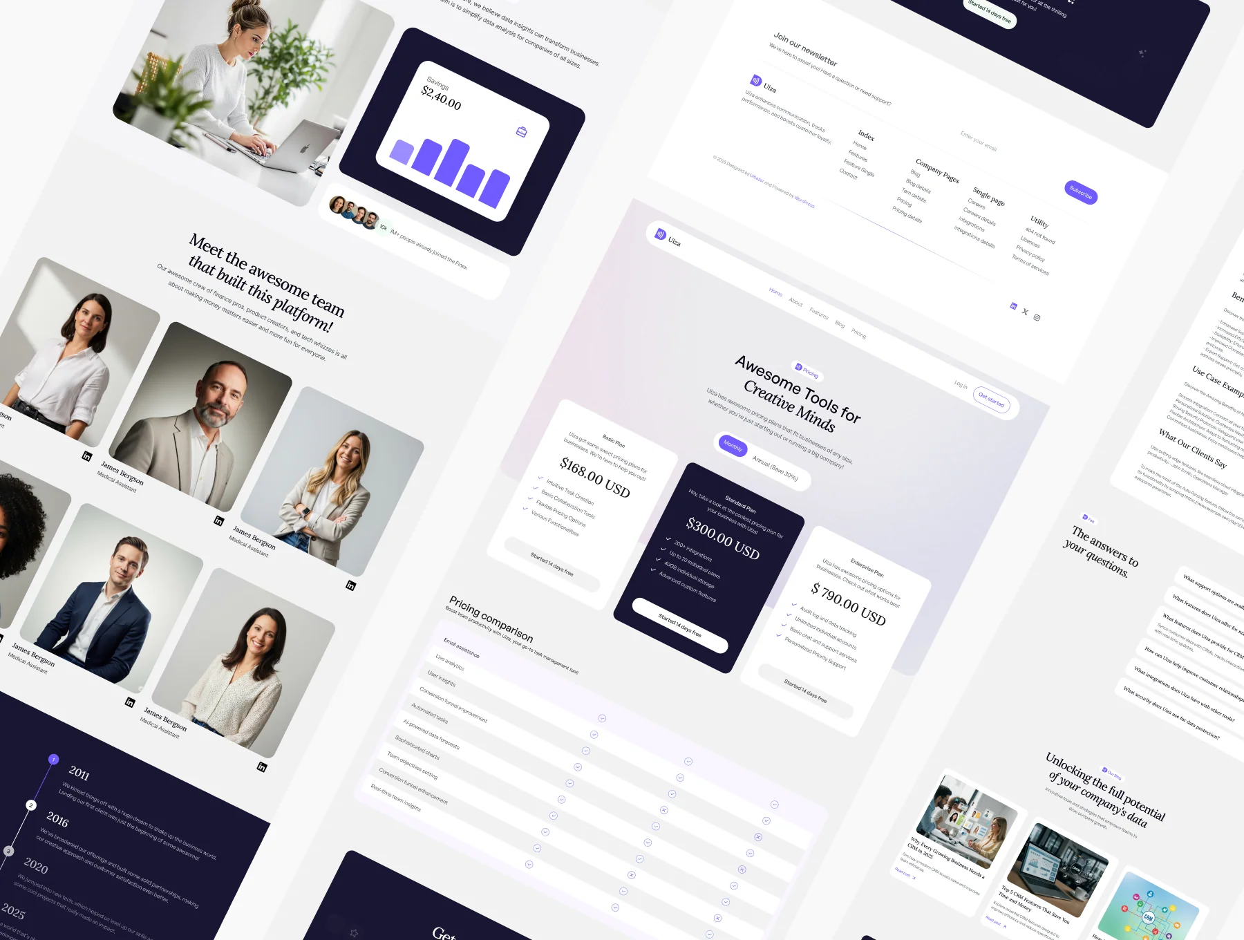 Uiza - CRM  SaaS Website  figma templets for start-ups 5