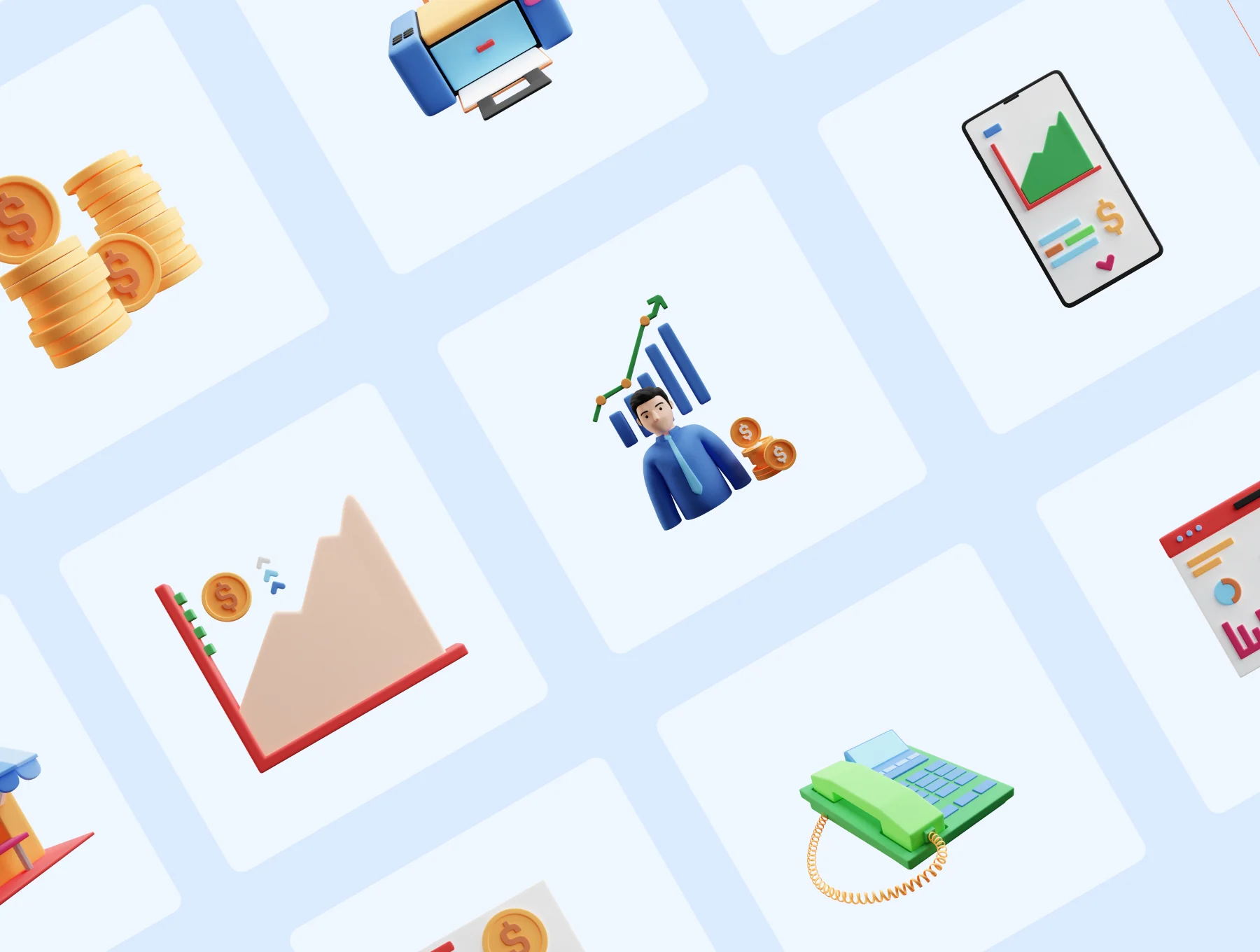 UltaBizz - Best Ultimate Business 3D Icons Pack 6