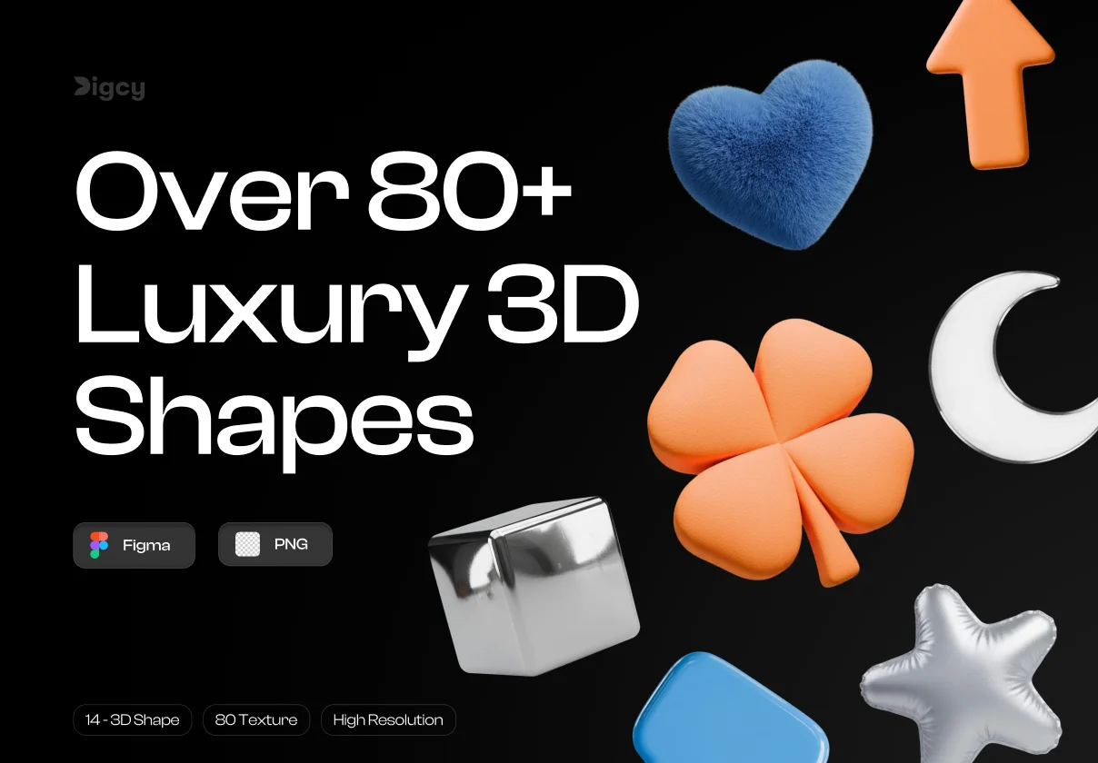 Ultimate 3D Shapes Collection – Figma Components + PNGs