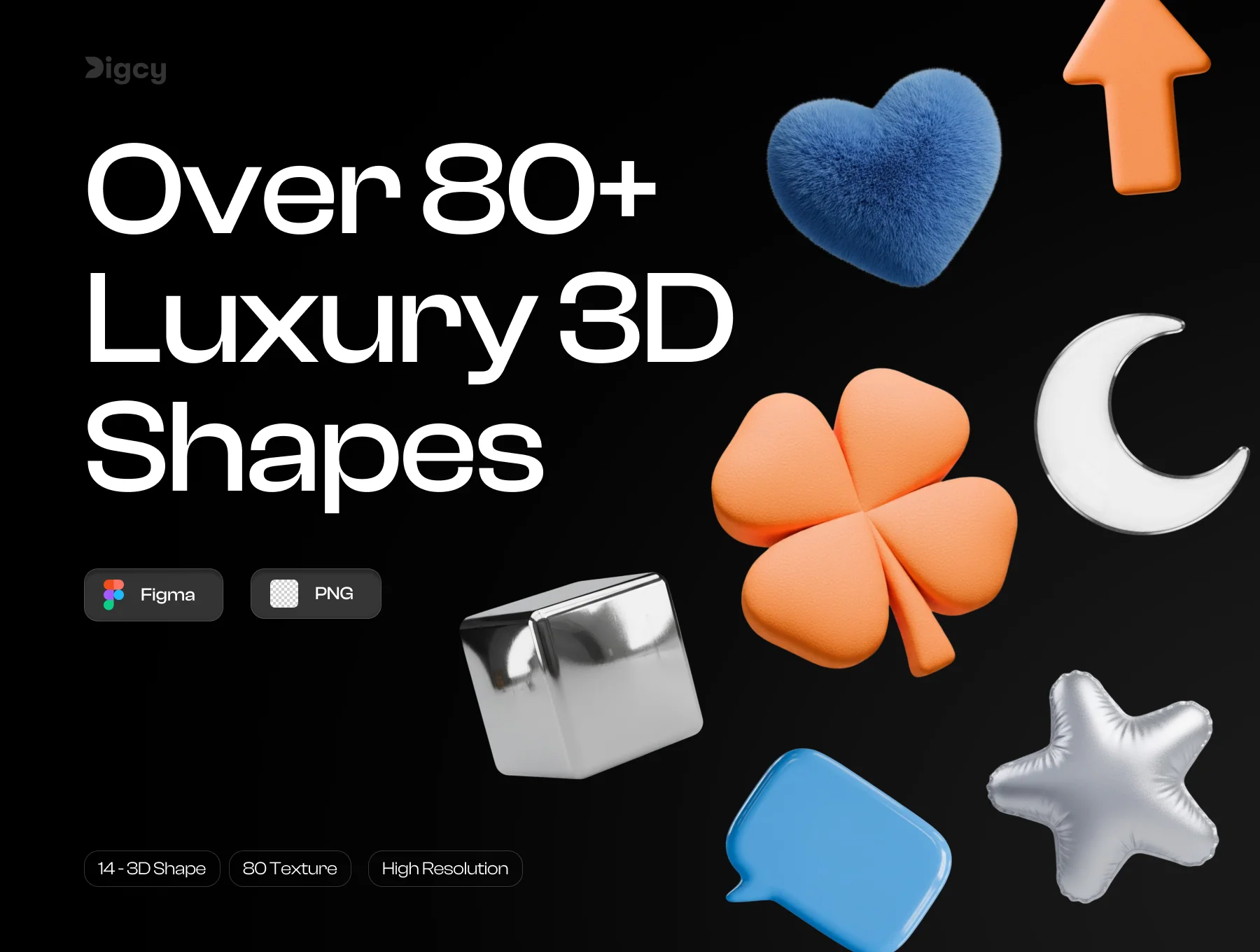 Ultimate 3D Shapes Collection – Figma Components + PNGs