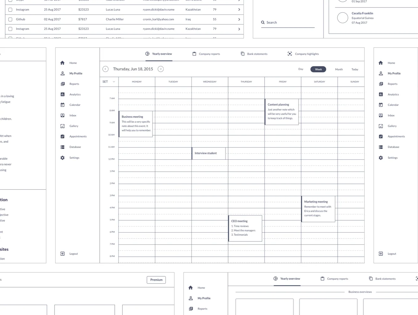 Ultimate Dashboard UX Wireframes 5