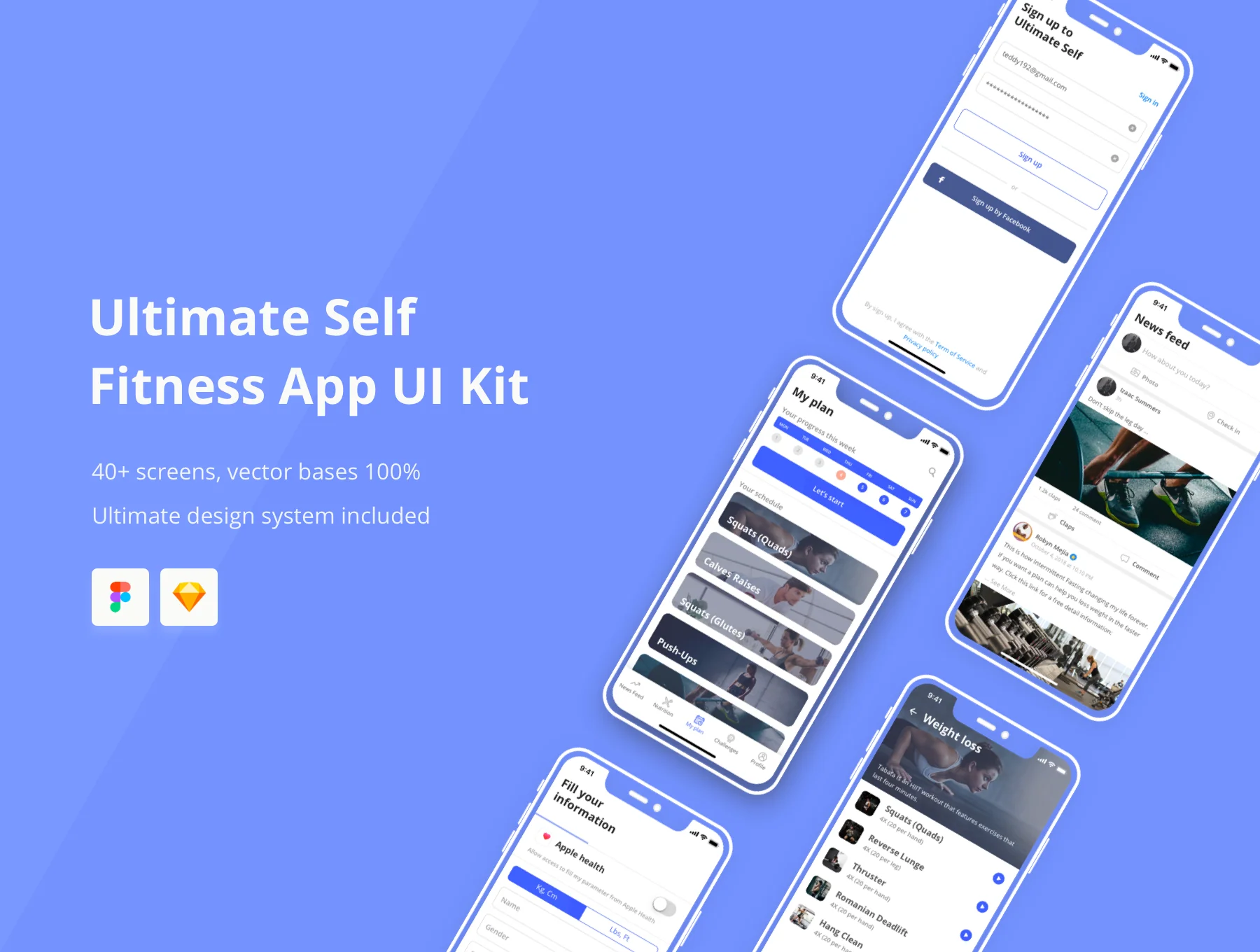 Ultimate Self Fitness App UI Kit