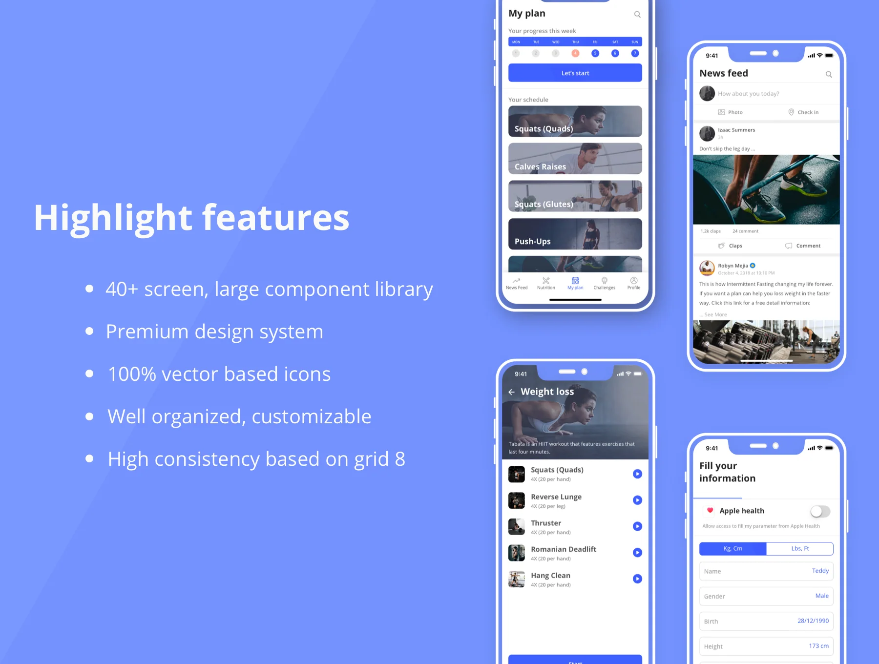 Ultimate Self Fitness App UI Kit 3