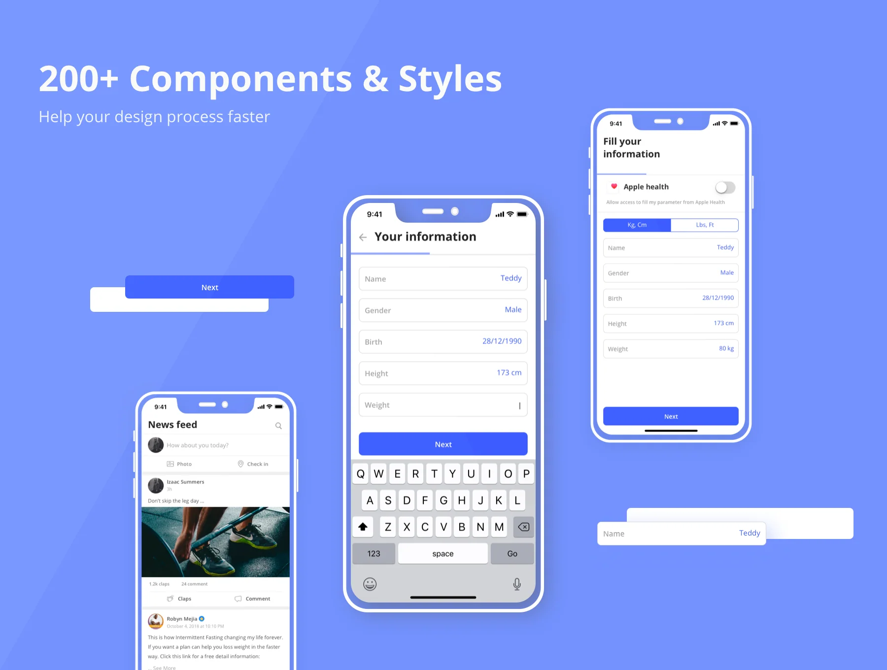 Ultimate Self Fitness App UI Kit 4