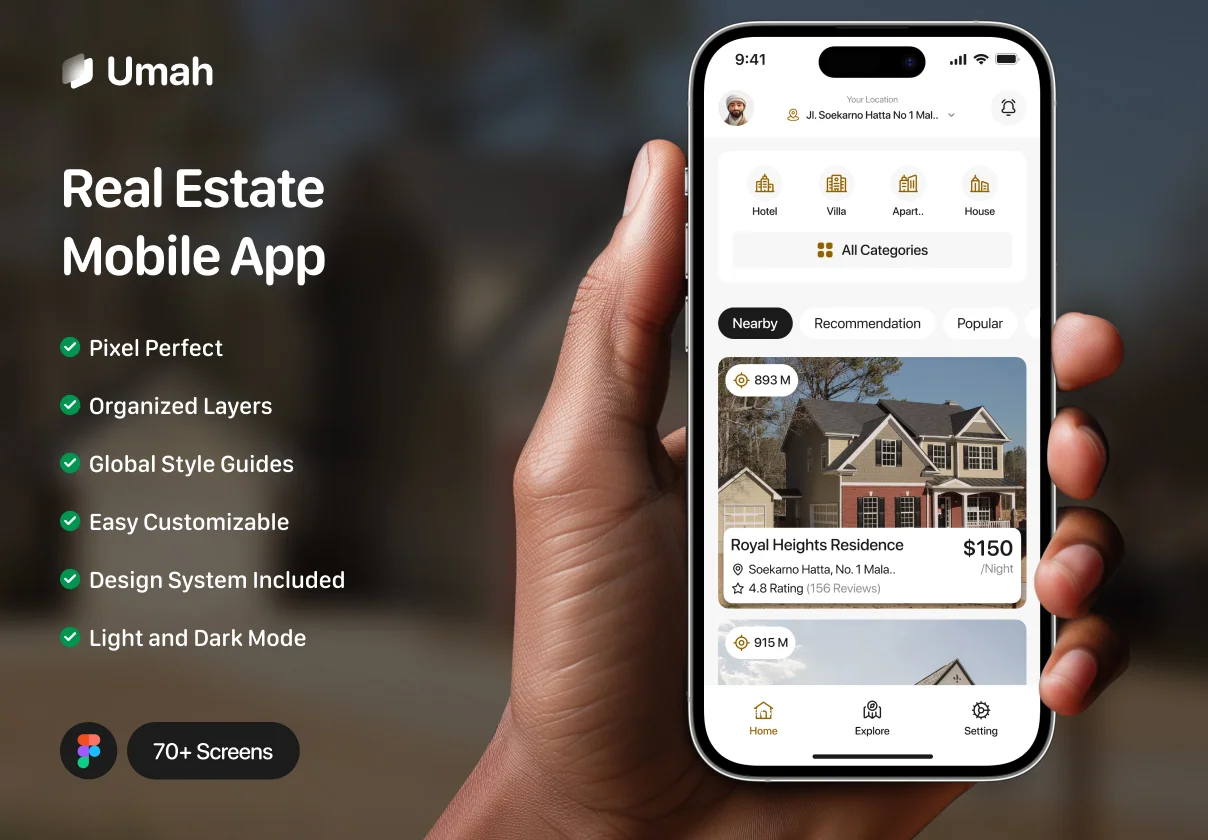 Umah - Real Estate Mobile App UI Kit