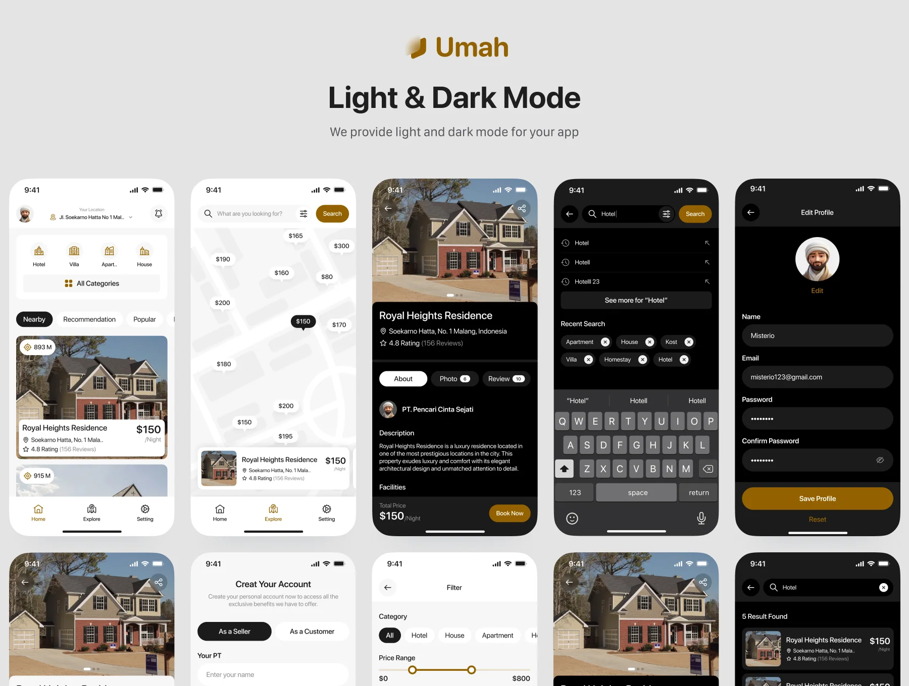 Umah - Real Estate Mobile App UI Kit 4
