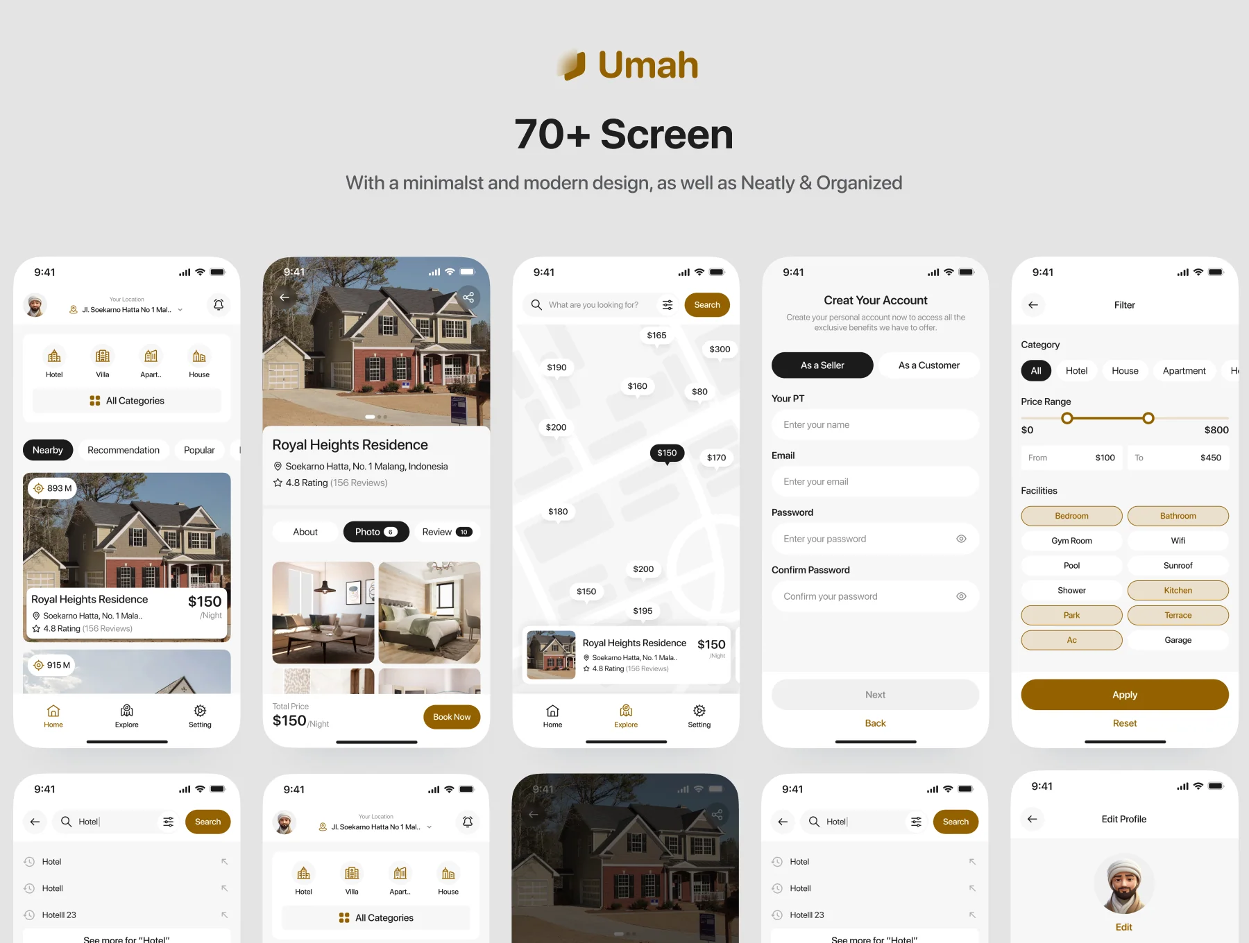 Umah - Real Estate Mobile App UI Kit 6