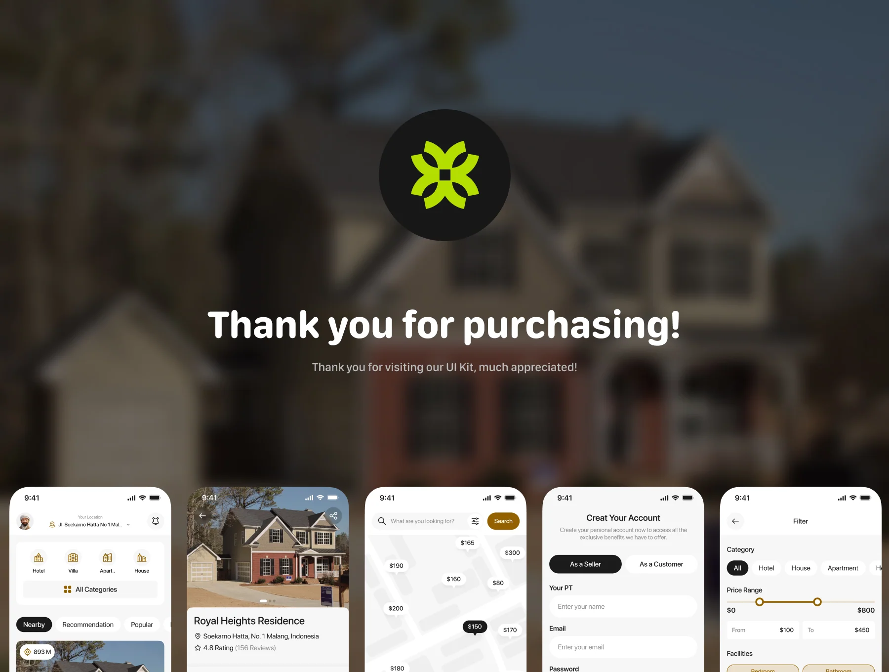 Umah - Real Estate Mobile App UI Kit 8
