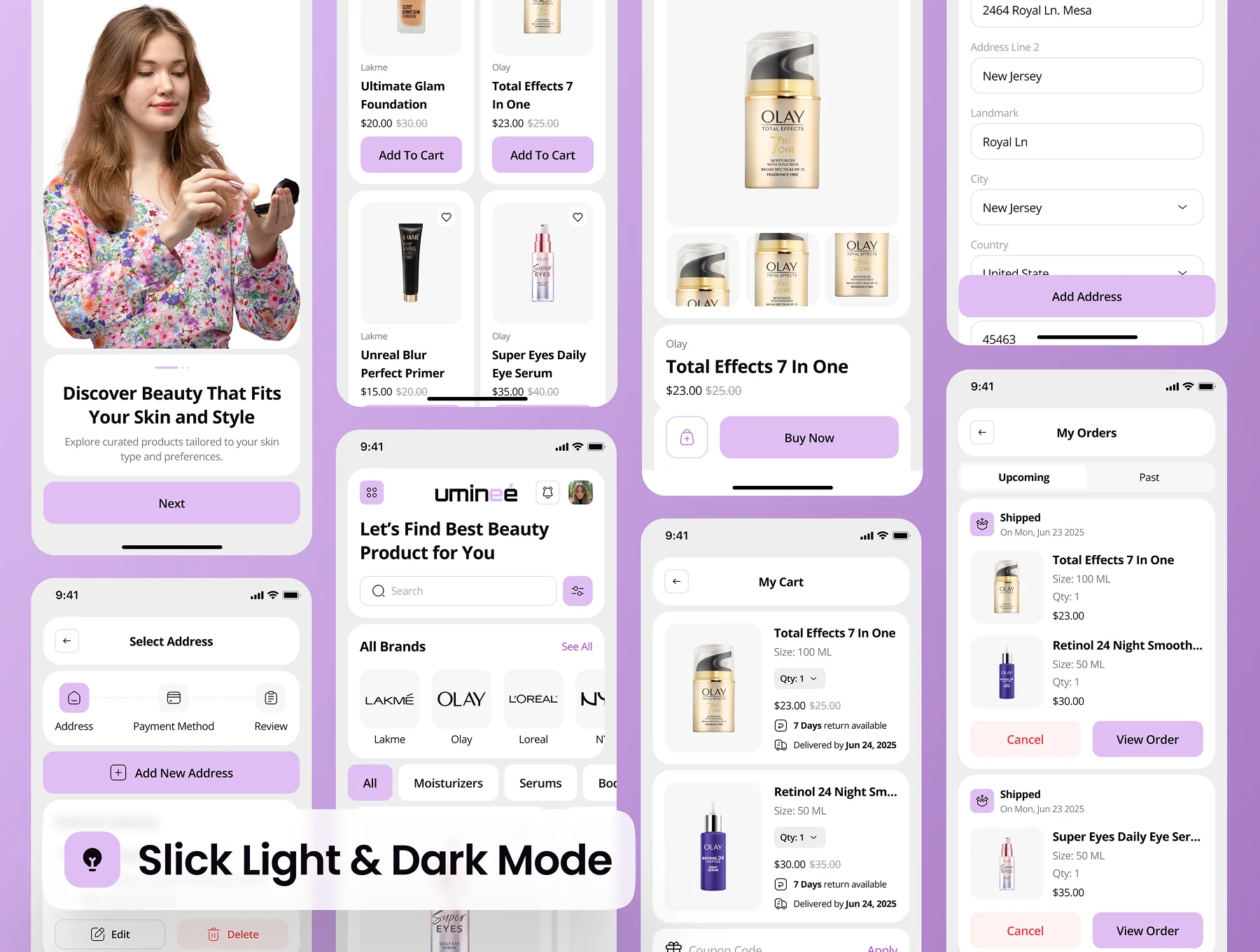 uminee - Beauty Care Ecommerce App UI Kit 3