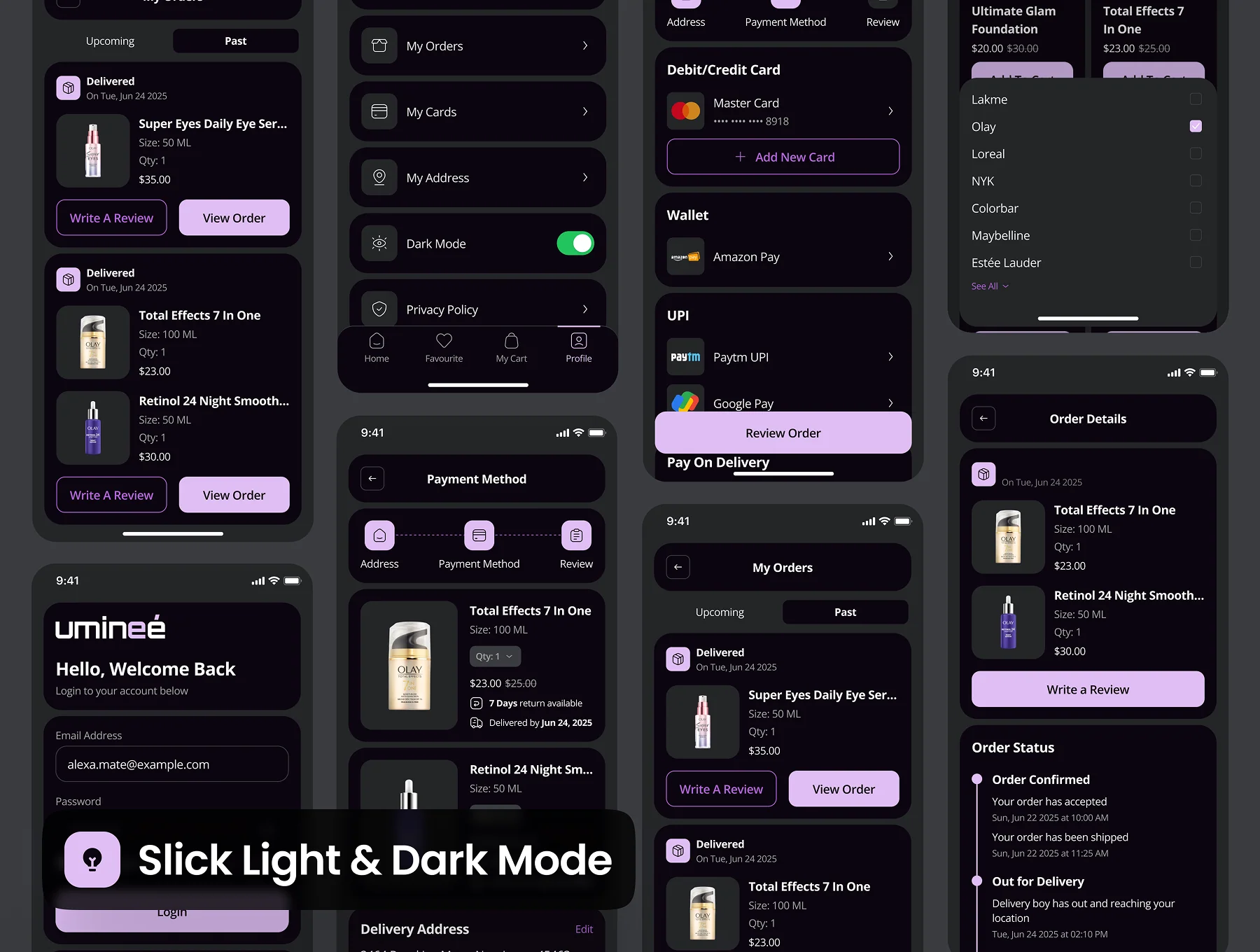 uminee - Beauty Care Ecommerce App UI Kit 6