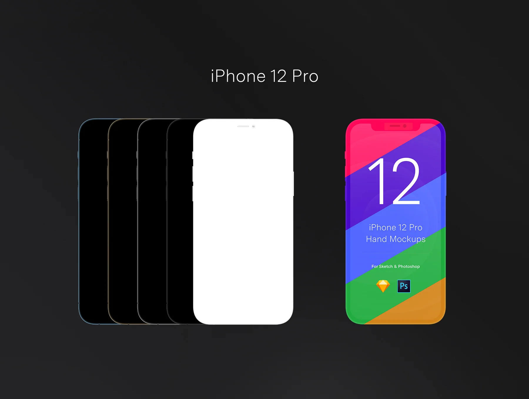 Unicolor & B/W Hands iPhone 12 Pro Mockups 4