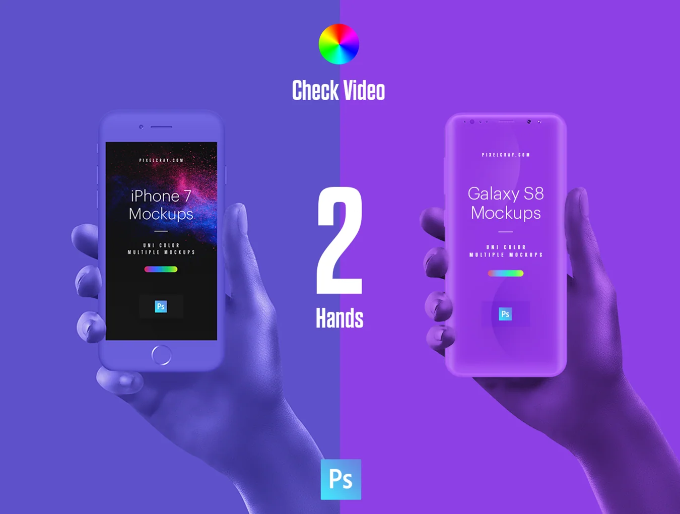 Unicolor & B/W Hands Mockups 2