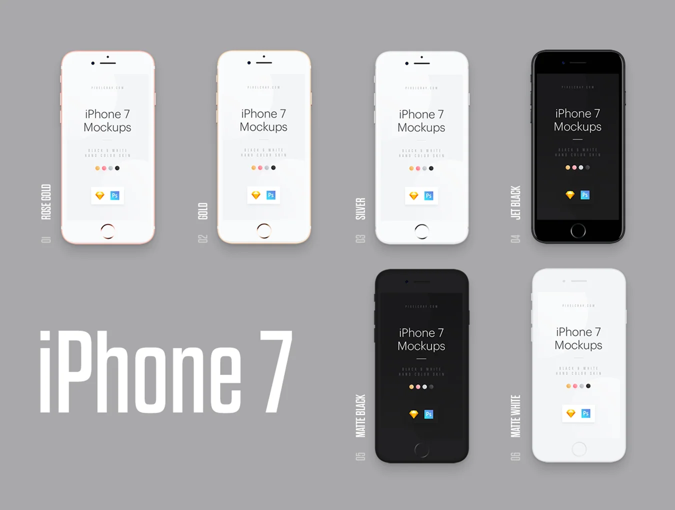Unicolor & B/W Hands Mockups 5