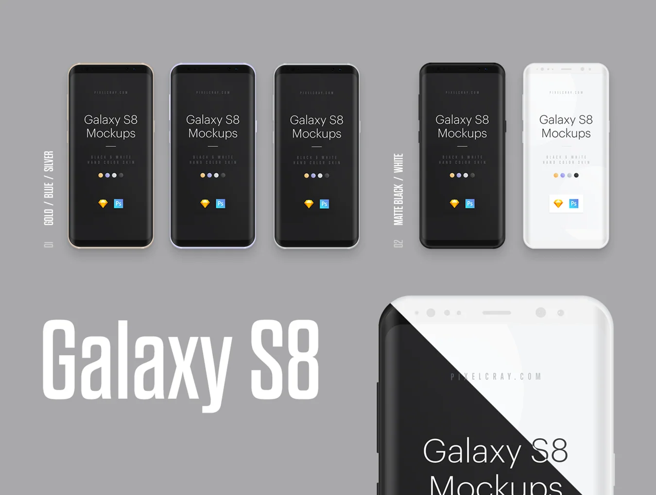 Unicolor & B/W Hands Mockups 6