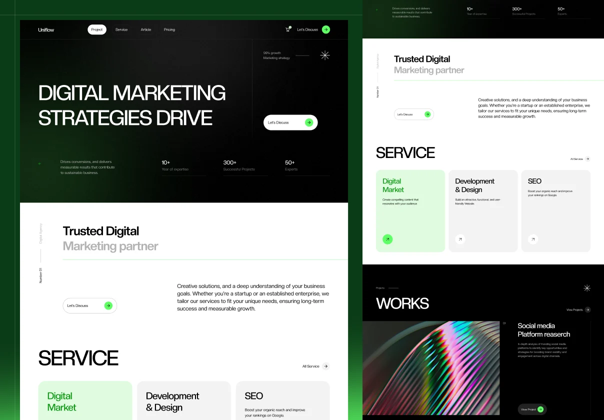 Uniflow - Digital marketing agency website