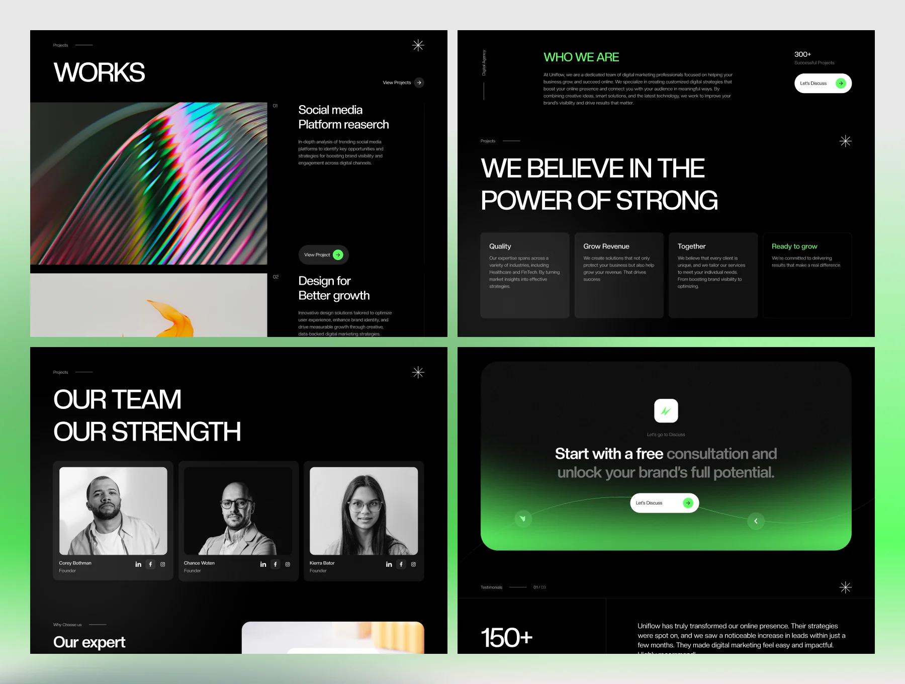 Uniflow - Digital marketing agency website 3